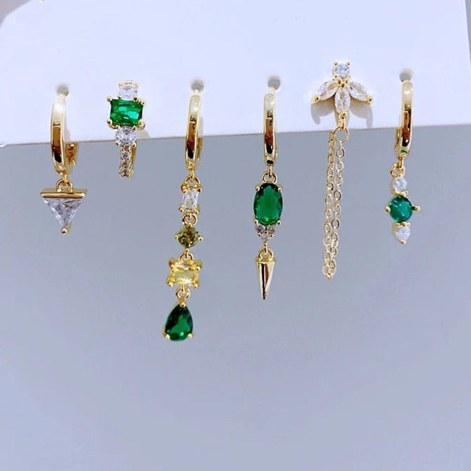 LUSH Emerald Green Dangle Earrings