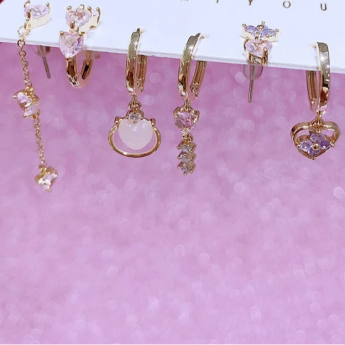 SWEETHEART Pink Heart Earrings