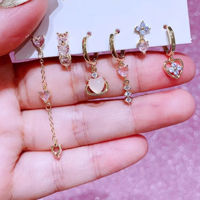 SWEETHEART Pink Heart Earrings