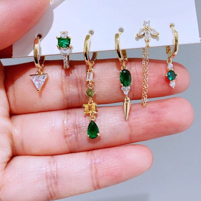 LUSH Emerald Green Dangle Earrings