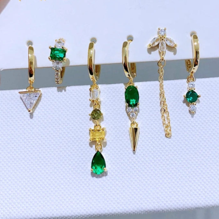 LUSH Emerald Green Dangle Earrings