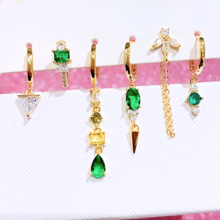 LUSH Emerald Green Dangle Earrings