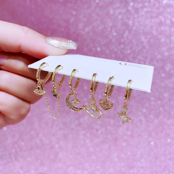 SATURN Galaxy Planet Star Earrings