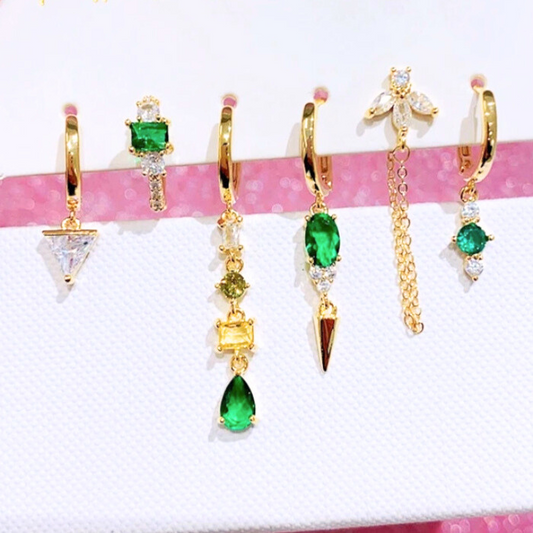 LUSH Emerald Green Dangle Earrings