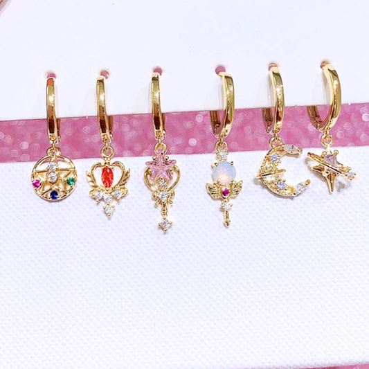 MOONSPELL Magical Moon Wand Earrings
