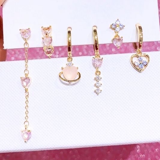 SWEETHEART Pink Heart Earrings